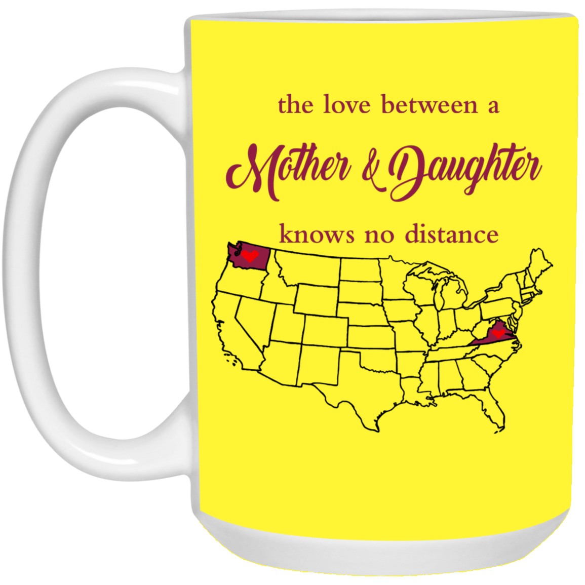 Washington Virginia Love A Mother And Daughter Mug - Mug Teezalo