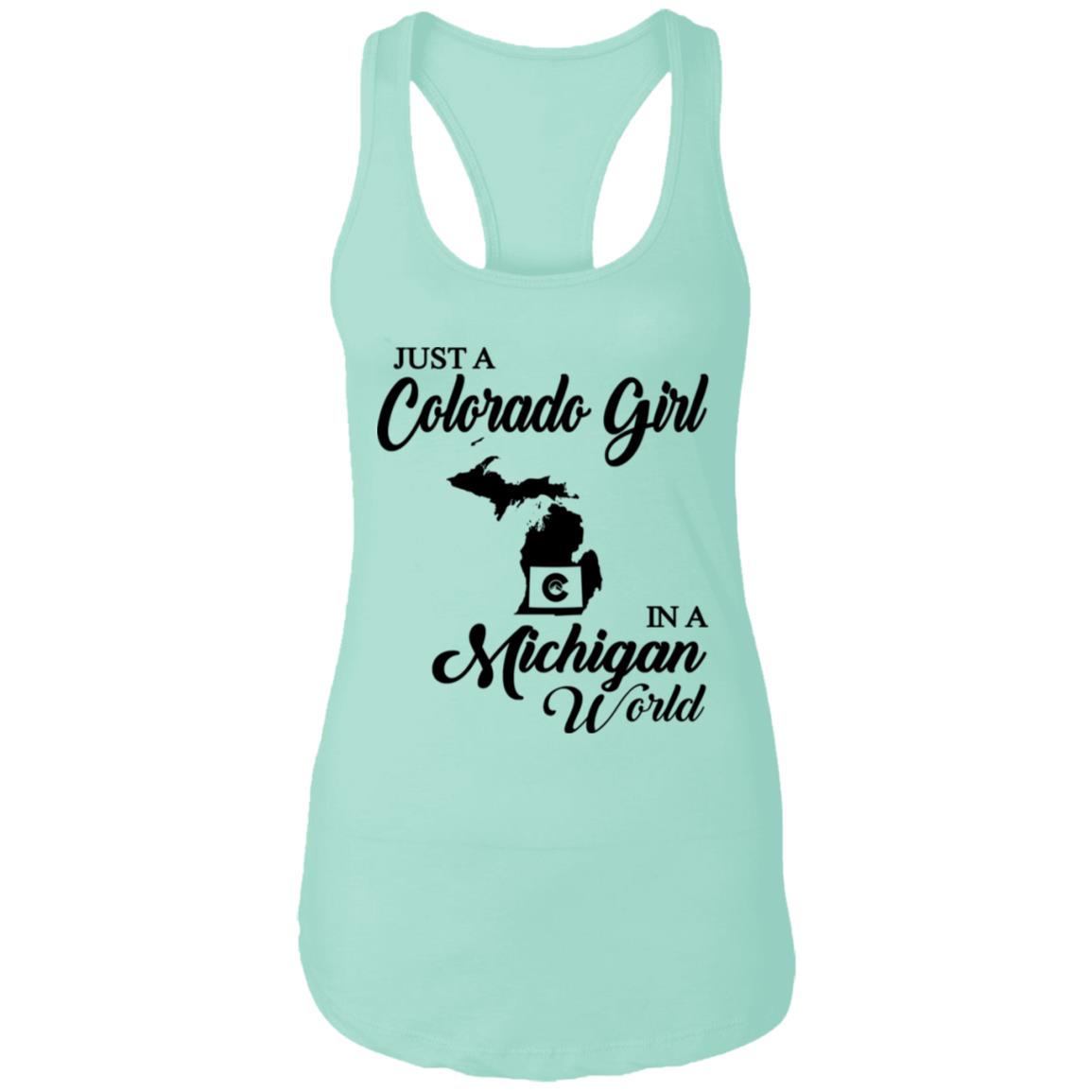 Just A Colorado Girl In A Michigan World T-shirt - T-shirt Teezalo