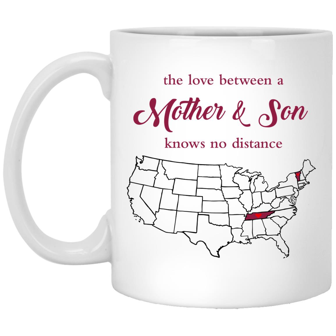 Tennessee Vermont The Love Between Mother And Son Mug - Mug Teezalo