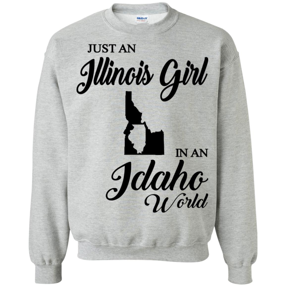 Just An Illinois Girl In An Idaho World T-shirt - T-shirt Teezalo