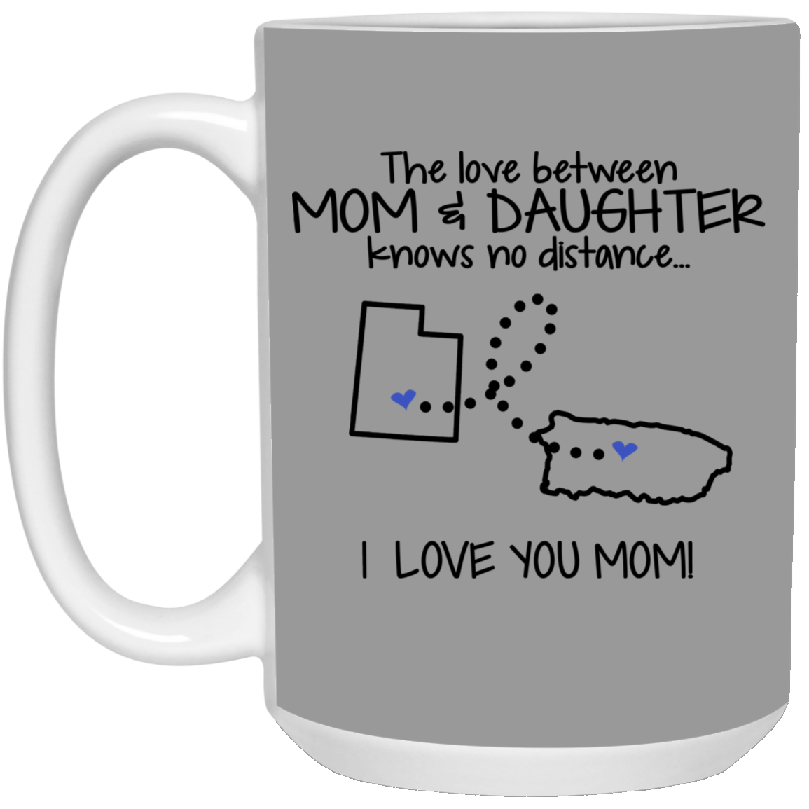 Puerto Rico Utah The Love Between Mom And Daughter Mug - Mug Teezalo