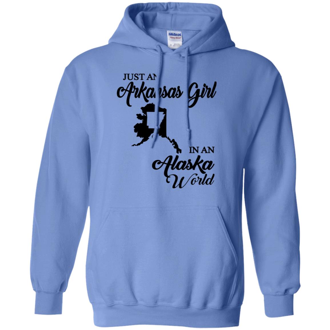 Just An Arkansas Girl In A Alaska World T-Shirt - T-shirt Teezalo