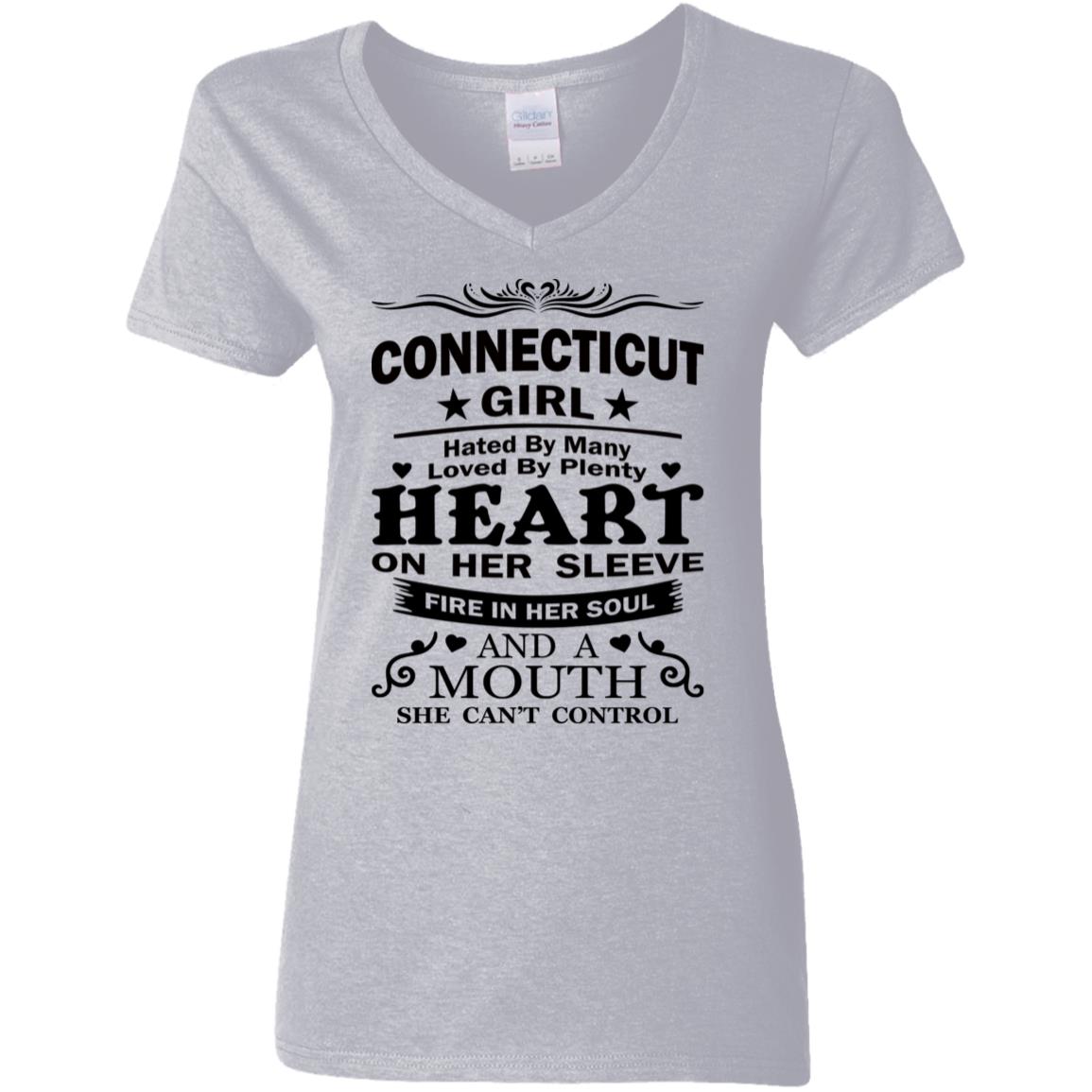 Connecticut Girl Hated By Many Loved By Plenty Hoodie - Hoodie Teezalo