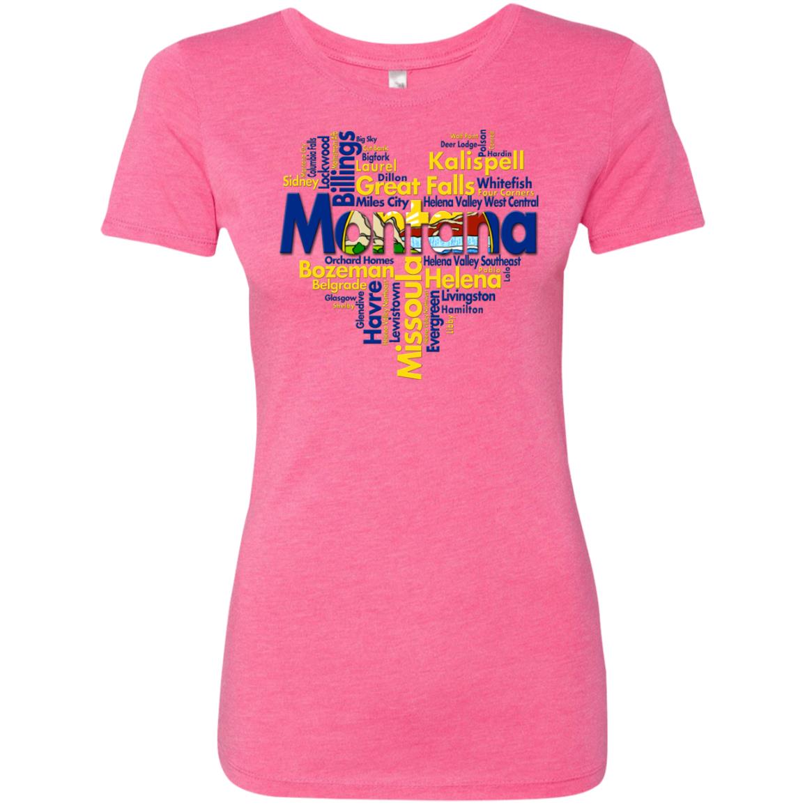 Montana City Heart T- Shirt - T-shirt Teezalo