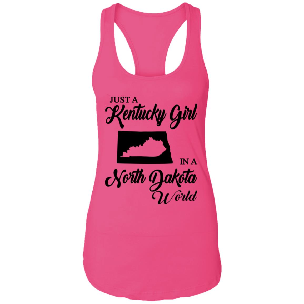 Just A Kentucky Girl In A North Dakota World T-Shirt - T-shirt Teezalo