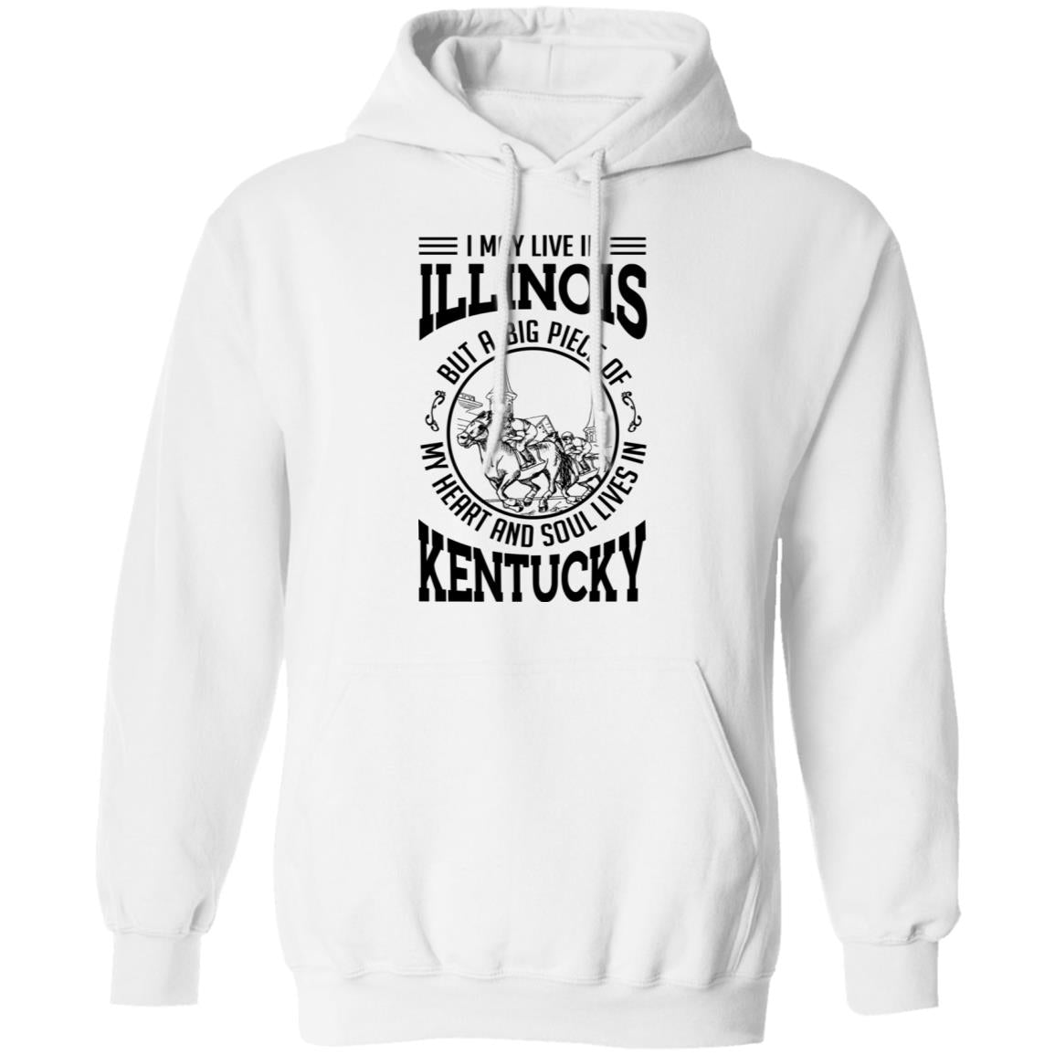 I May Live In Illinois But My Heart And Soul Live In Kentucky T-Shirt - T-shirt Teezalo