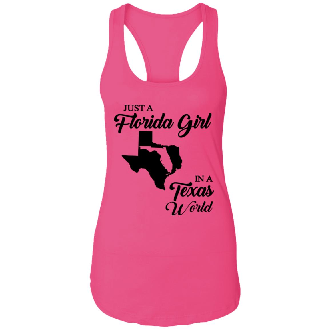 Just A Florida Girl In A Texas World T-Shirt - T-Shirt Teezalo