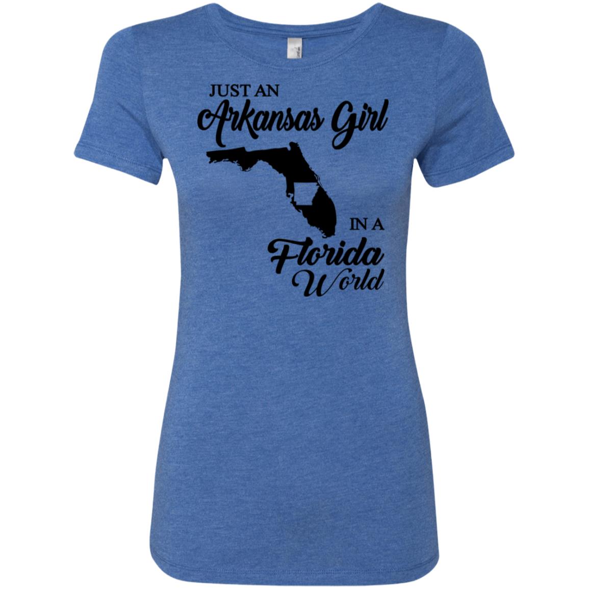 Just An Arkansas Girl In A Florida World T Shirt - T-shirt Teezalo