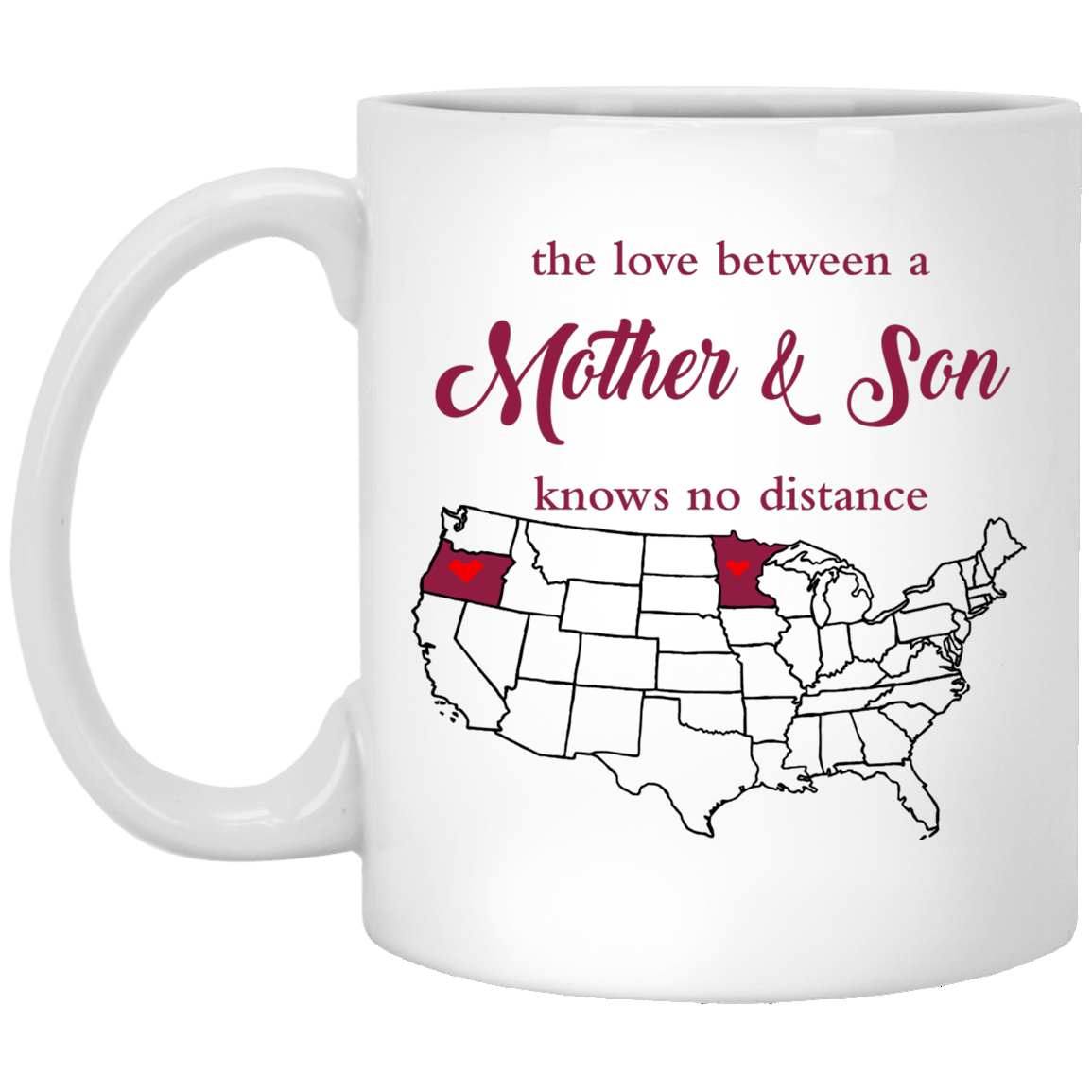 Oregon Minnesota Mother And Son Mug - Mug Teezalo