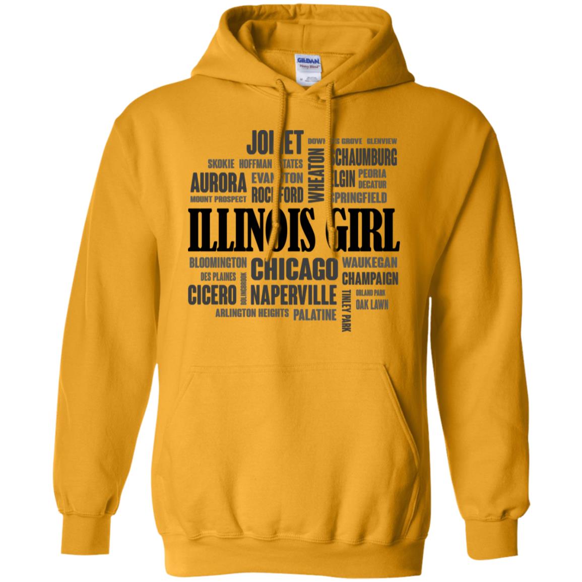 Illinois City Girl Hoodie - Hoodie Teezalo