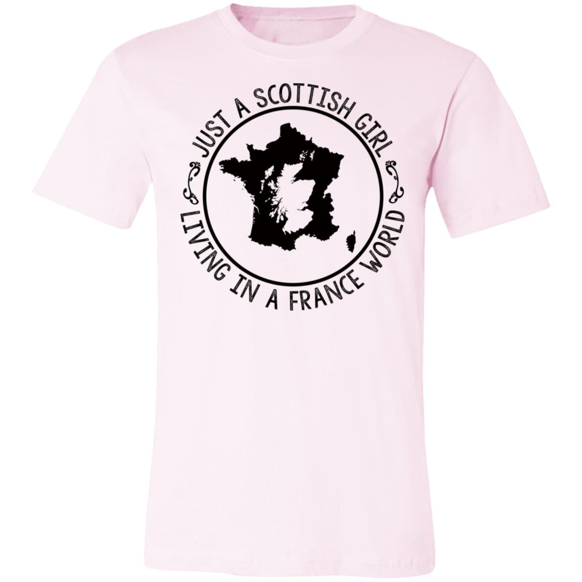 Scottish Girl Living In France World T-shirt - T-shirt Teezalo