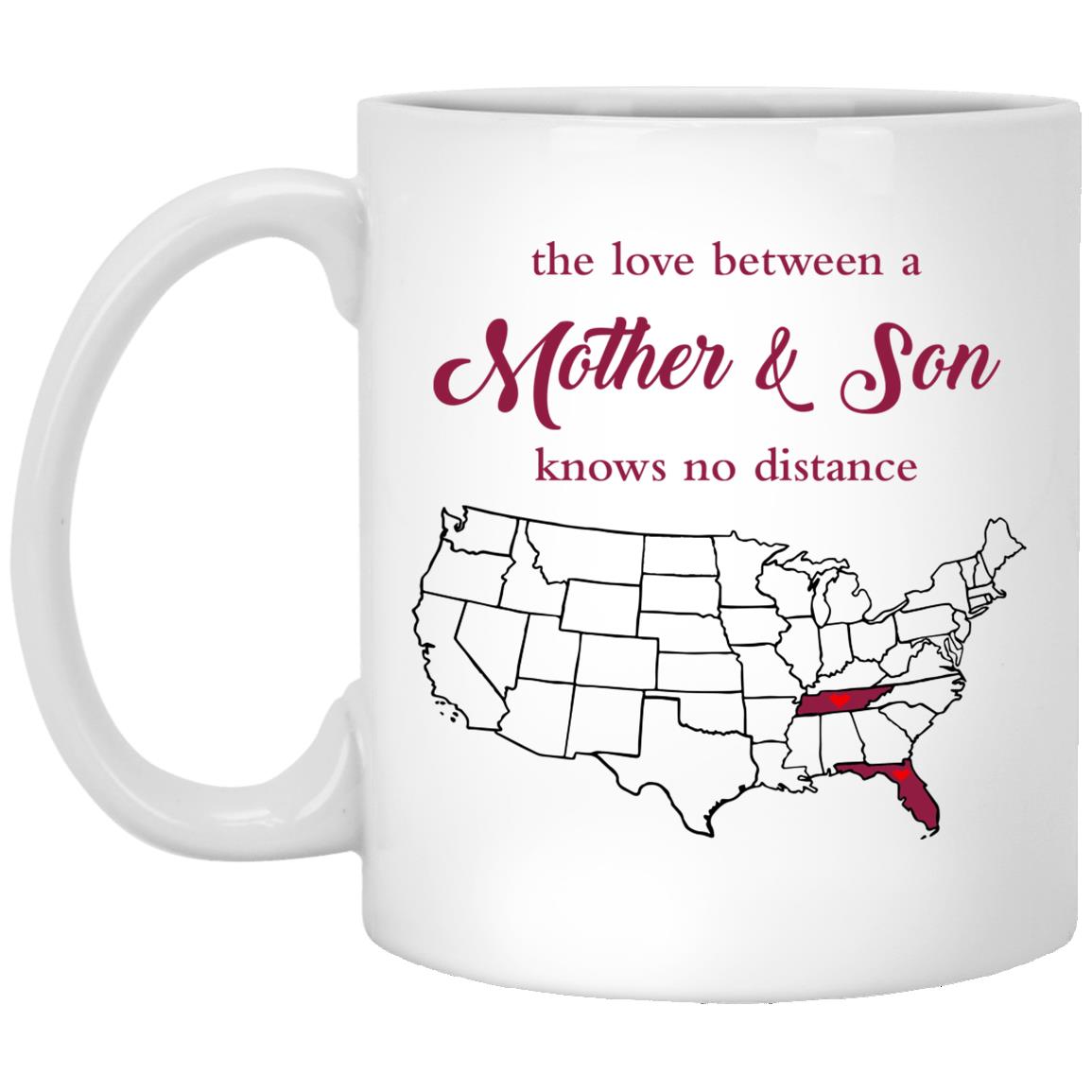 Florida Tennessee The Love Between Mother And Son Mug - Mug Teezalo