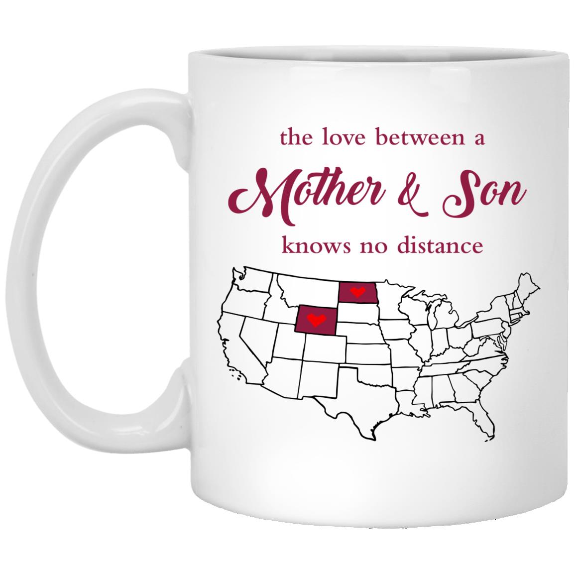 North Dakota Wyoming The Love Between Mother And Son Mug - Mug Teezalo