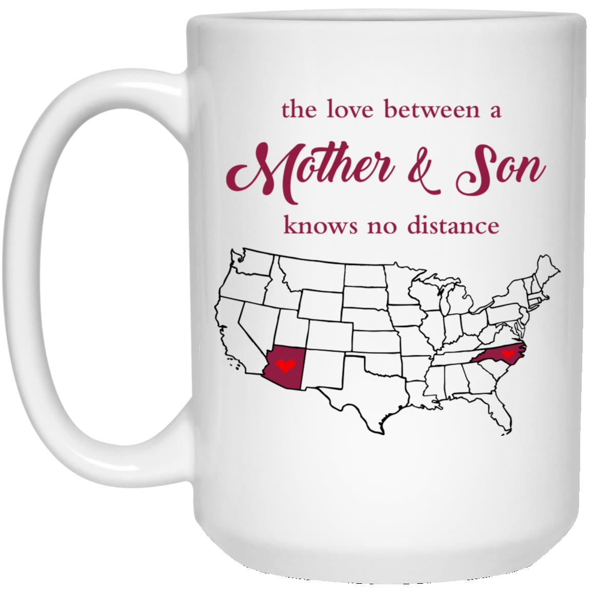 Arizona North Carolina The Love Between Mother And Son Mug - Mug Teezalo