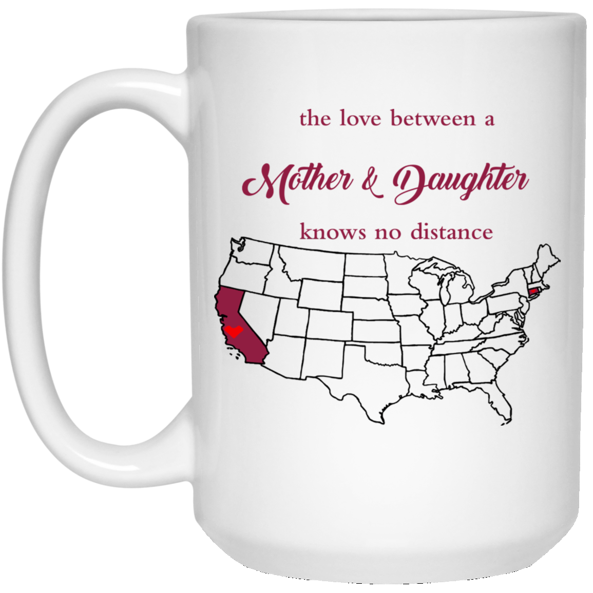 Connecticut California Love Mother Daughter Mug - Mug Teezalo