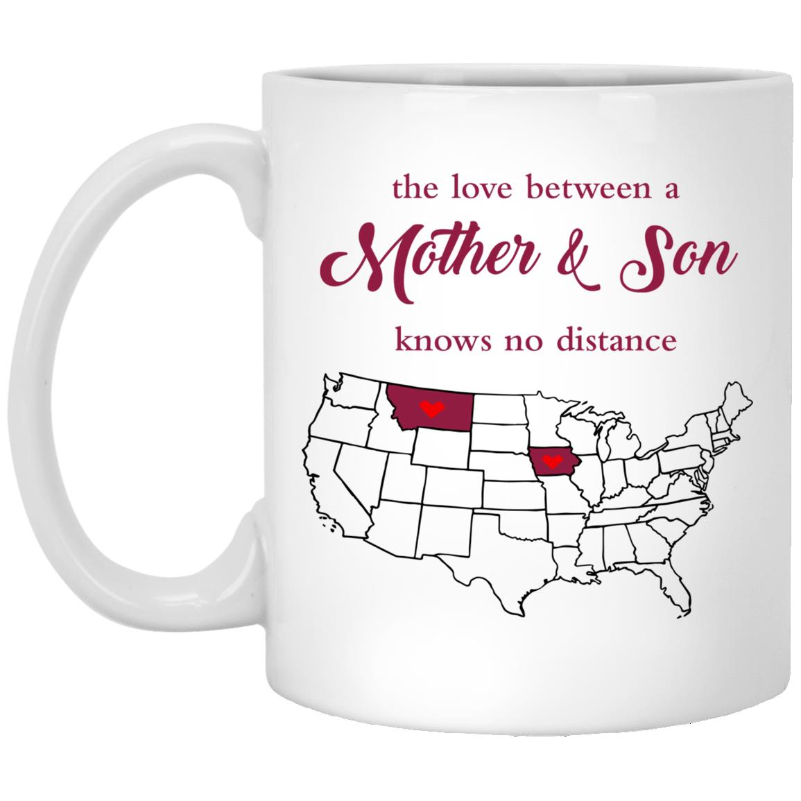 Iowa Montana The Love Between Mother And Son Mug - Mug Teezalo