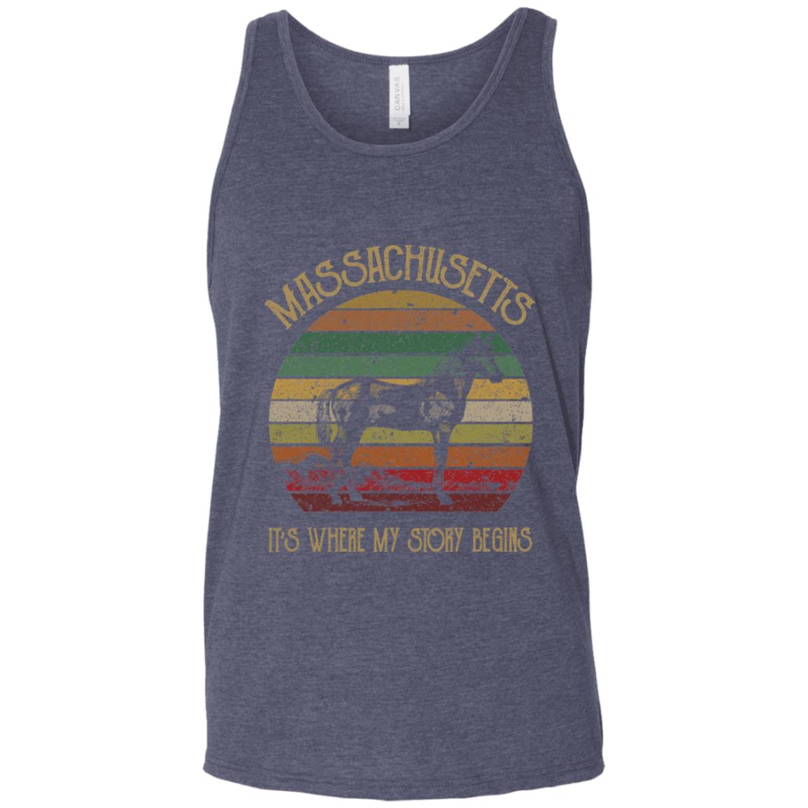 Massachusetts Where My Story Begins T-Shirt - T-shirt Teezalo