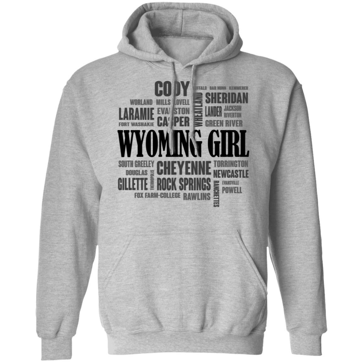 Wyoming Girl And City Pullover Hoodie - Hoodie Teezalo