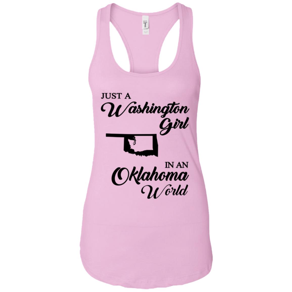 Just A Washington Girl In An Oklahoma World T-Shirt - T-shirt Teezalo