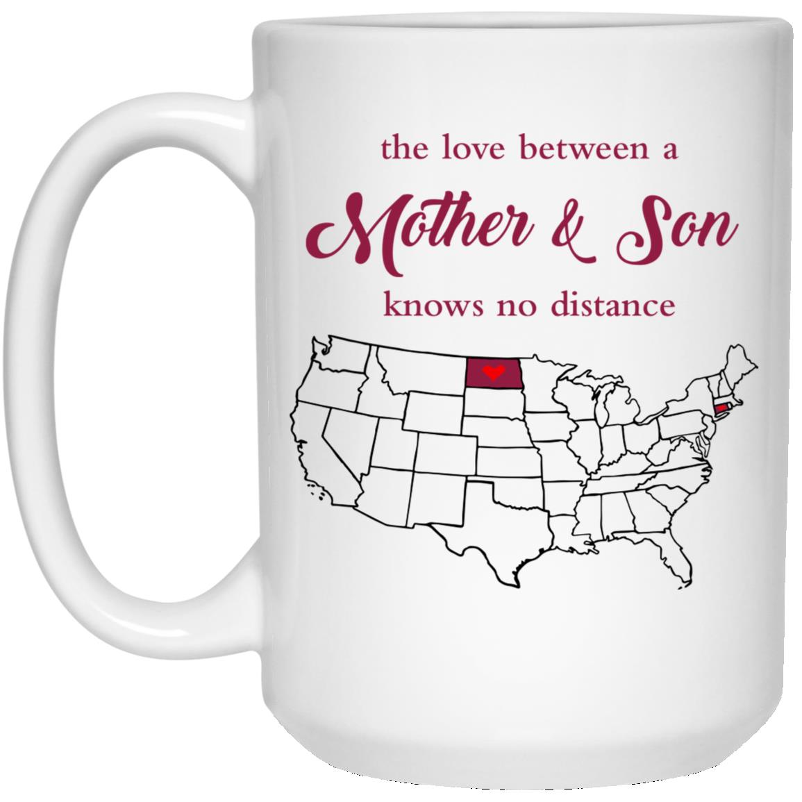 Connecticut North Dakota The Love Between Mother And Son Mug - Mug Teezalo