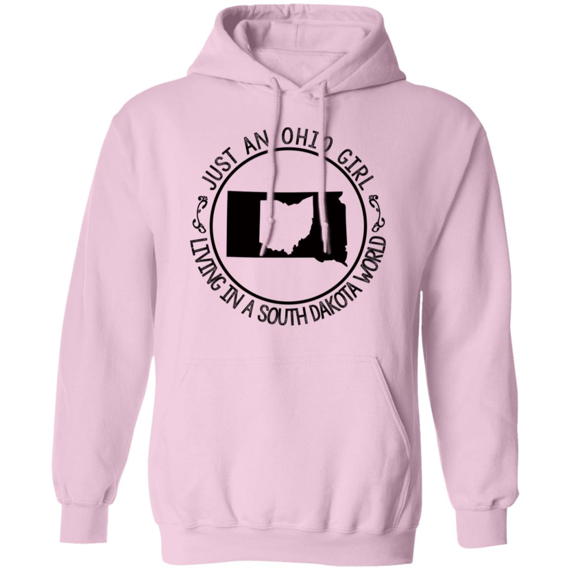 Ohio Girl In South Dakota World Hoodie - Hoodie Teezalo