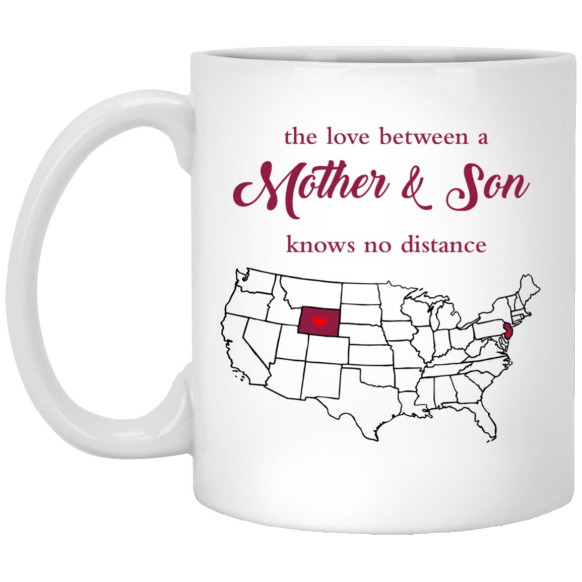 New Jersey Wyoming The Love Between Mother And Son Mug - Mug Teezalo