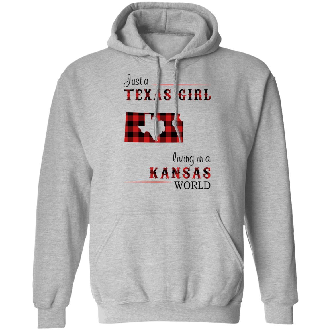 Just A Texas Girl Living In A Kansas World T- Shirt - T-shirt Teezalo