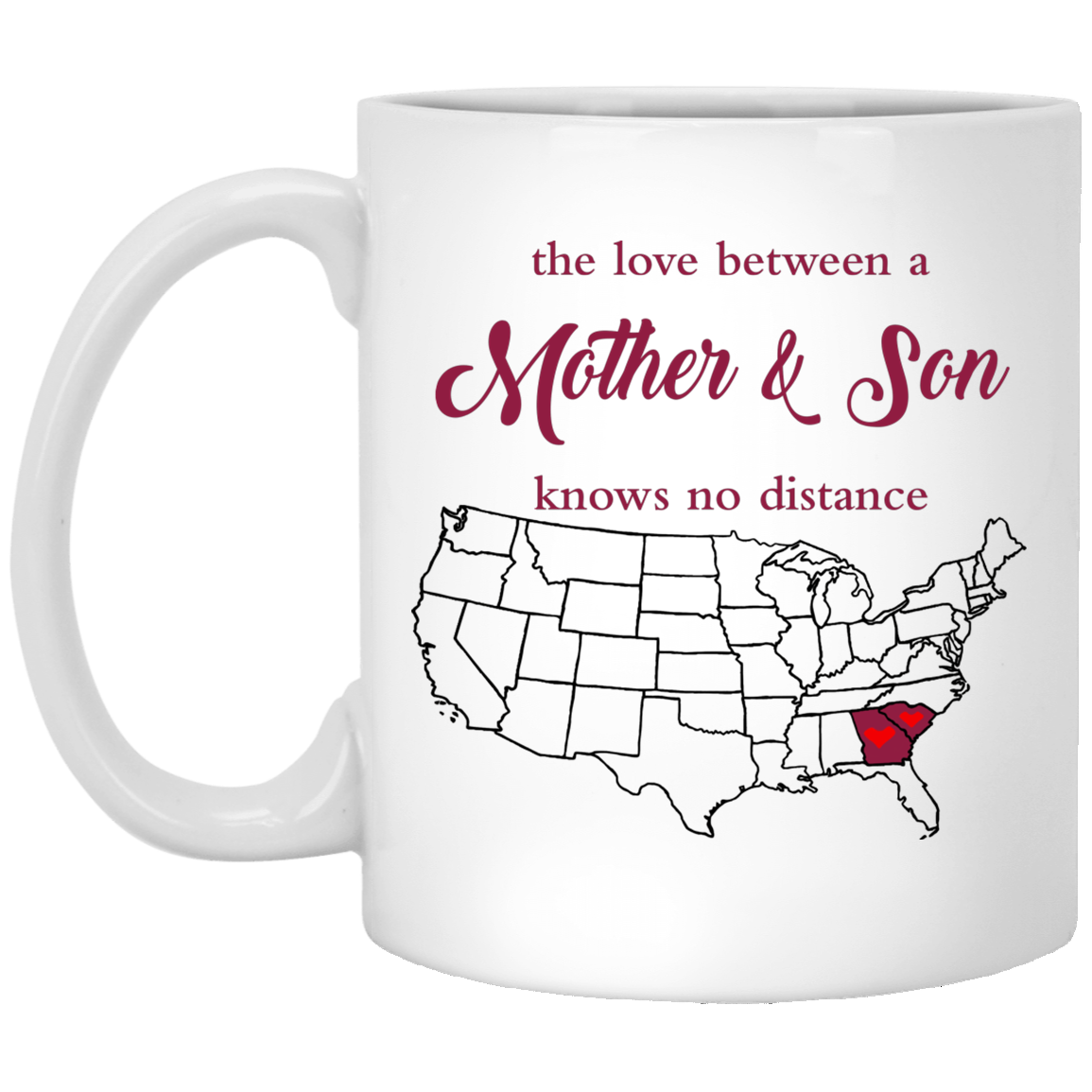 Georgia South Carolina The Love Between Mother And Son Mug - Mug Teezalo