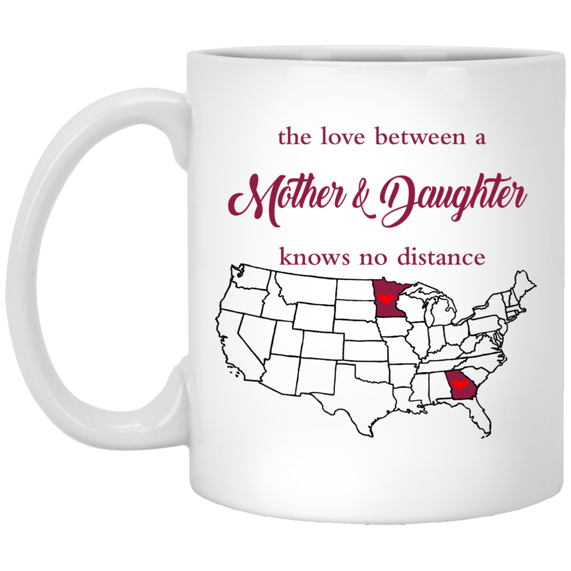 Georgia Minnesota The Love Between Mother And Daughter Mug - Mug Teezalo