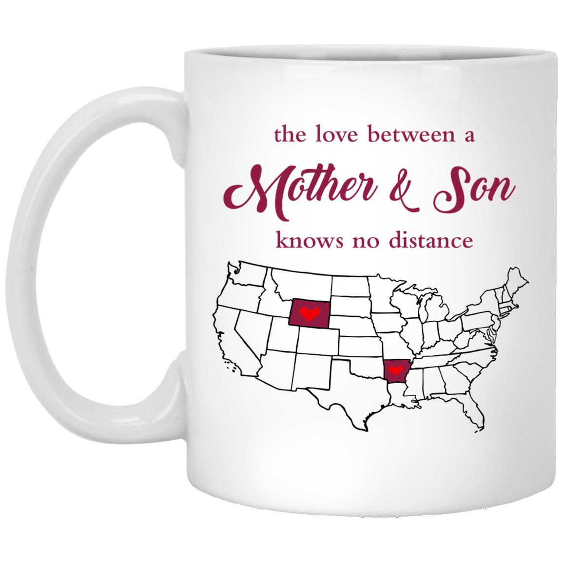 Wyoming Arkansas The Love Between Mother And Son Mug - Mug Teezalo