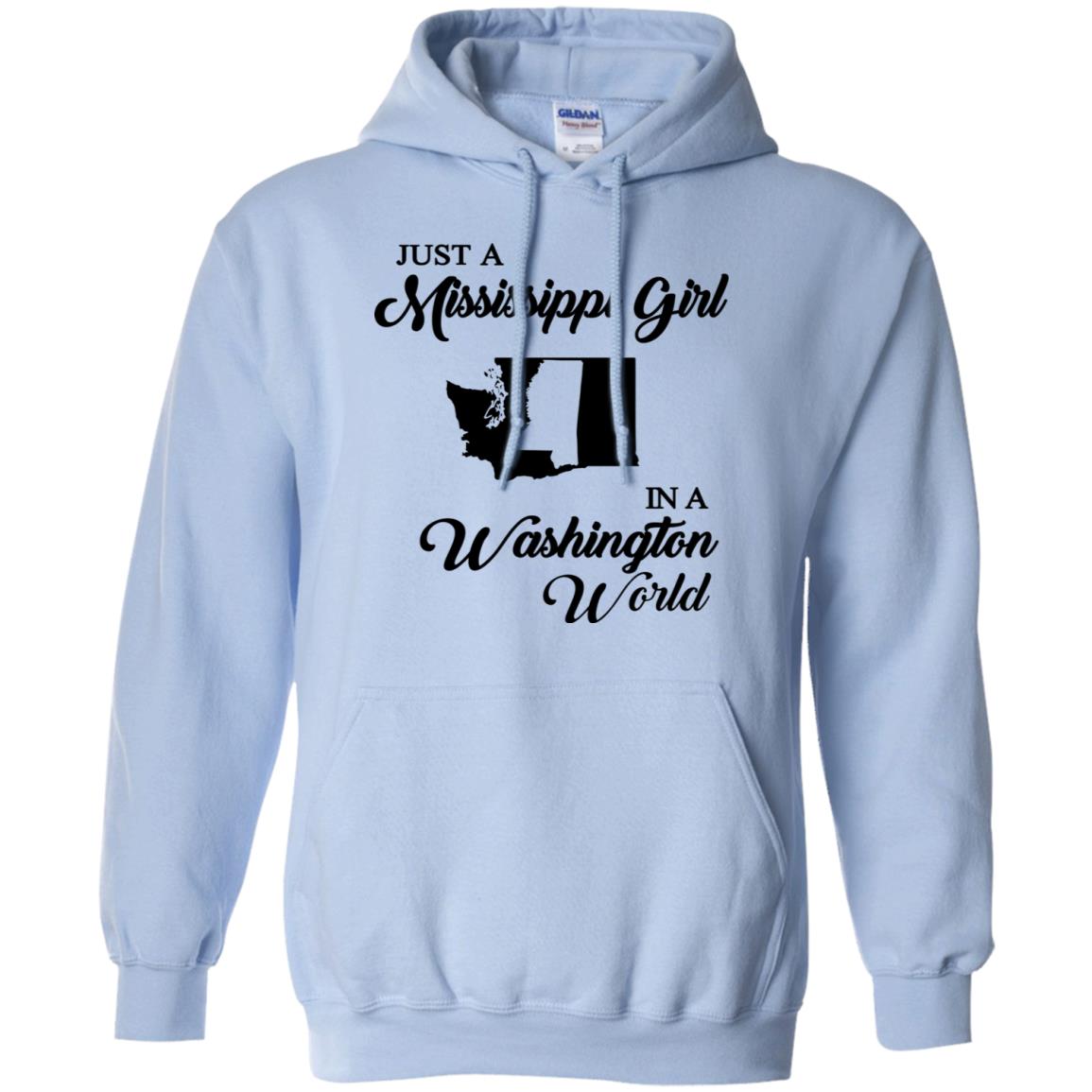 Just A Mississippi Girl In A Washington World T-Shirt - T-shirt Teezalo