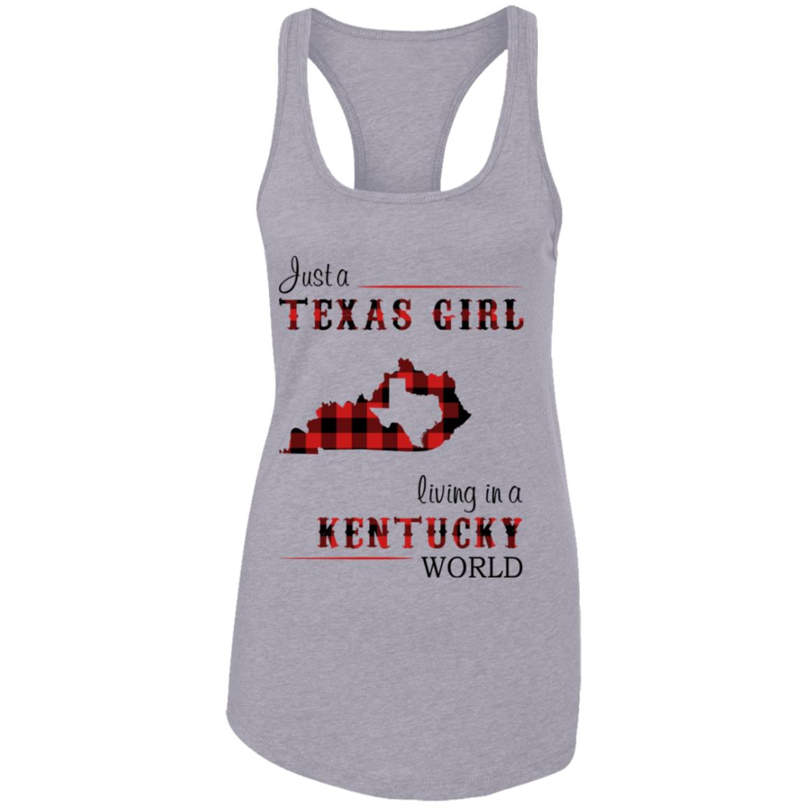 Just A Texas Girl Living In A Kentucky World T- Shirt - T-shirt Teezalo