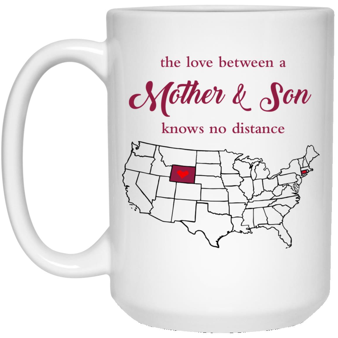 Connecticut Wyoming The Love Between Mother And Son Mug - Mug Teezalo