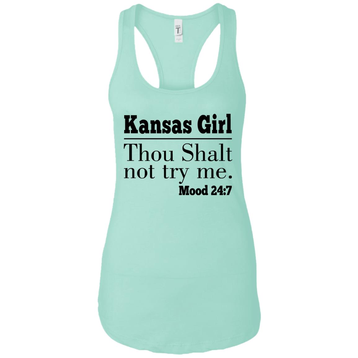 Kansas Girl Thou Shalt Not Try Me T-Shirt - T-shirt Teezalo