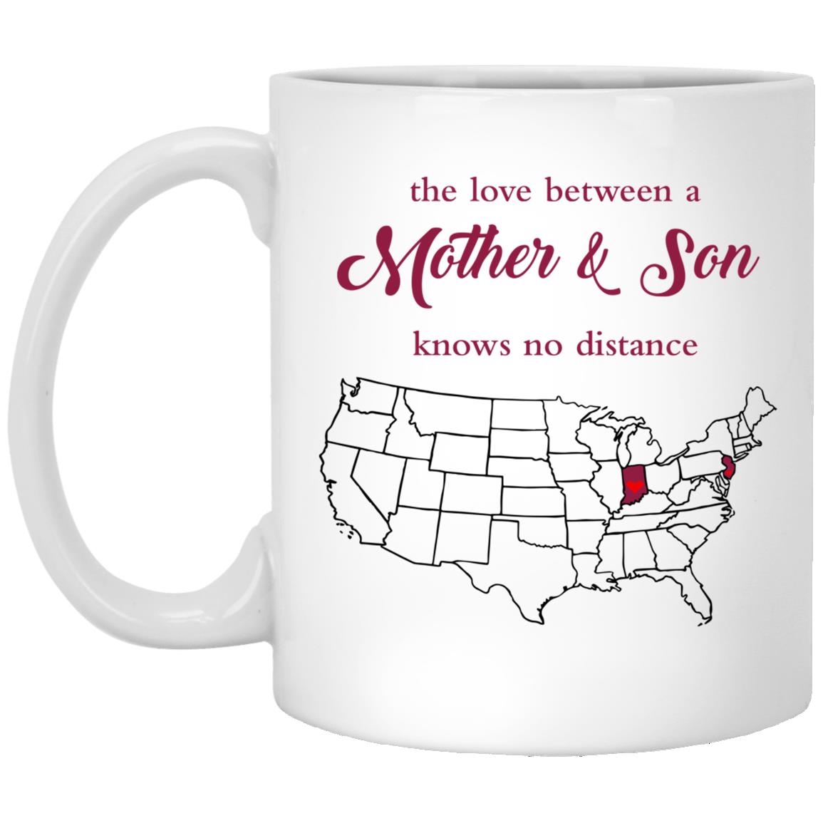 New Jersey Indiana The Love Between Mother And Son Mug - Mug Teezalo