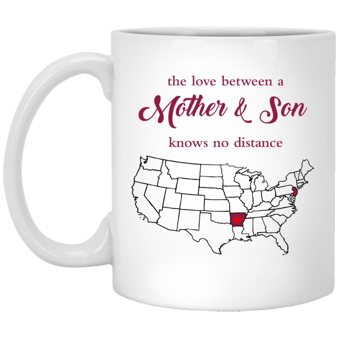 New Jersey Arkansas The Love Between Mother And Son Mug - Mug Teezalo