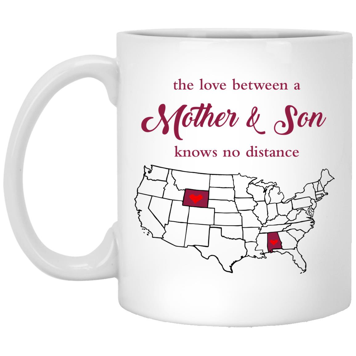 Wyoming Alabama The Love Between Mother And Son Mug - Mug Teezalo