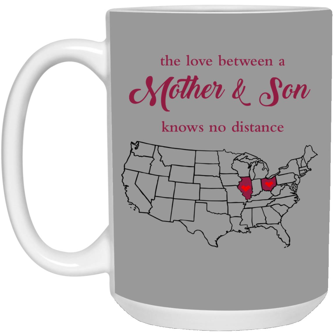 Illinois Ohio The Love Between Mother And Son Mug - Mug Teezalo