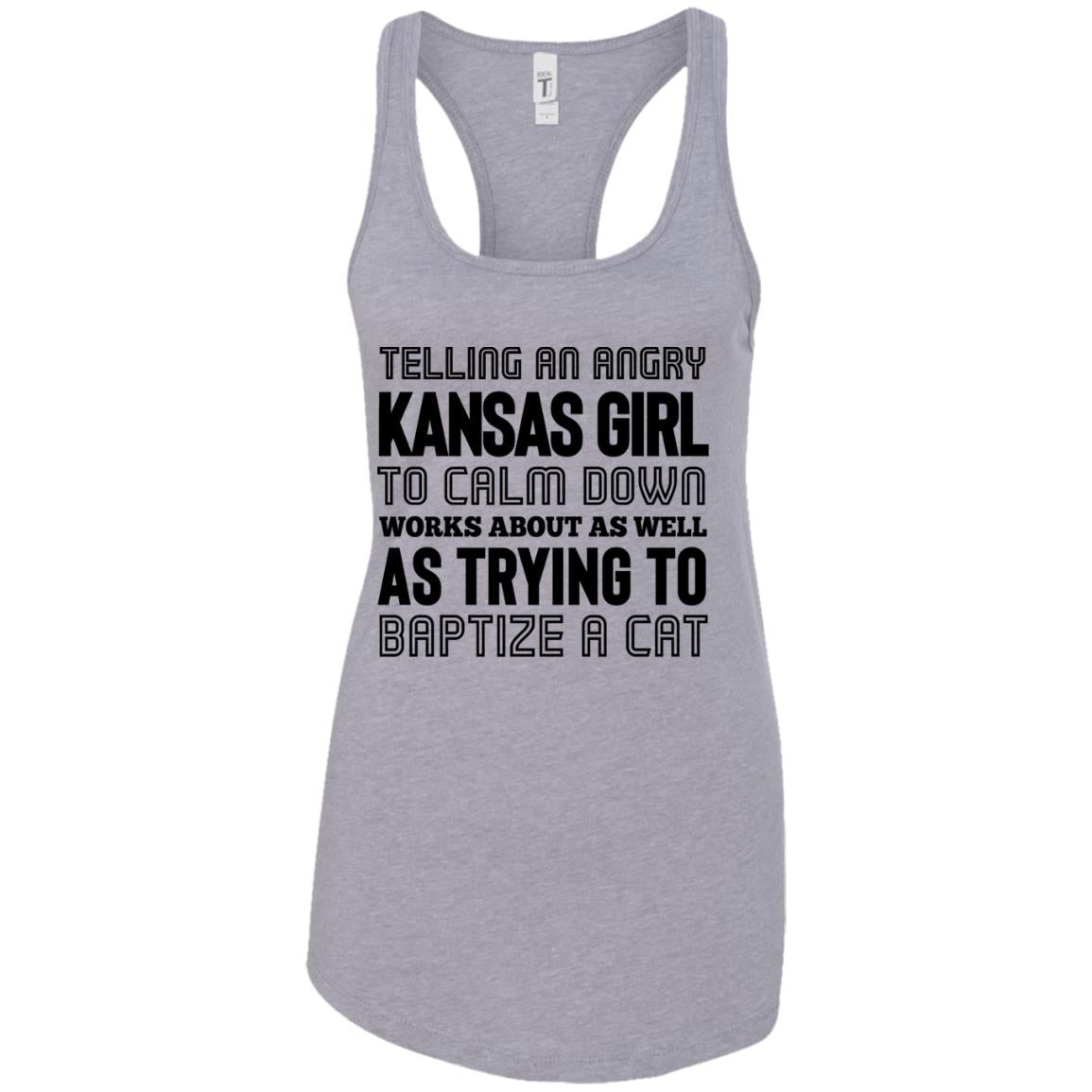 Telling An Angry Kansas Girl To Calm Down T-Shirt - T-shirt Teezalo