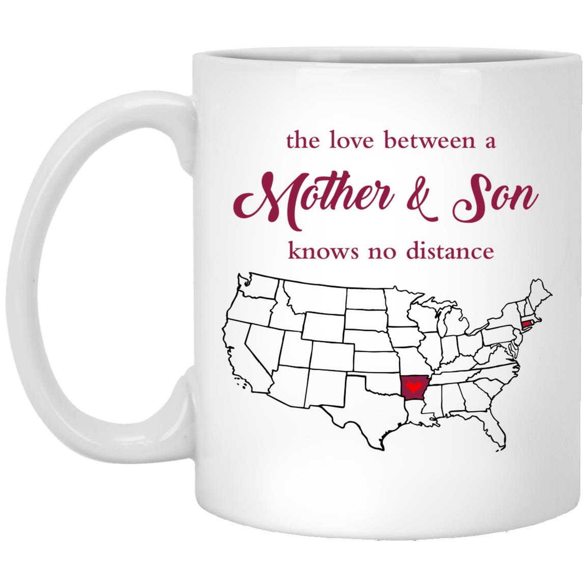 Connecticut Arkansas The Love Between Mother And Son Mug - Mug Teezalo