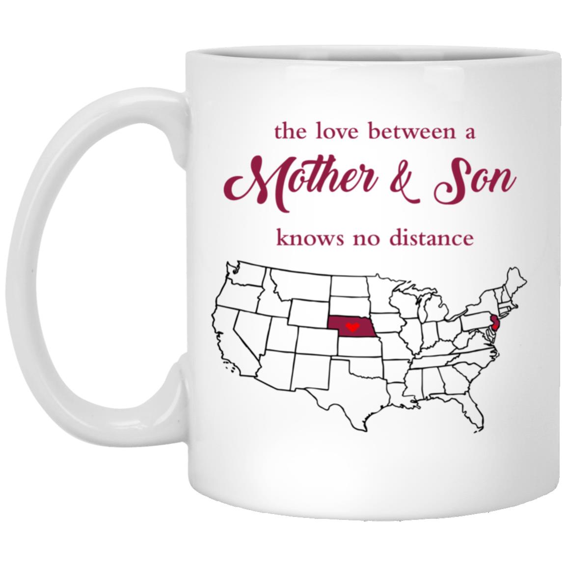 New Jersey Nebraska The Love Between Mother And Son Mug - Mug Teezalo