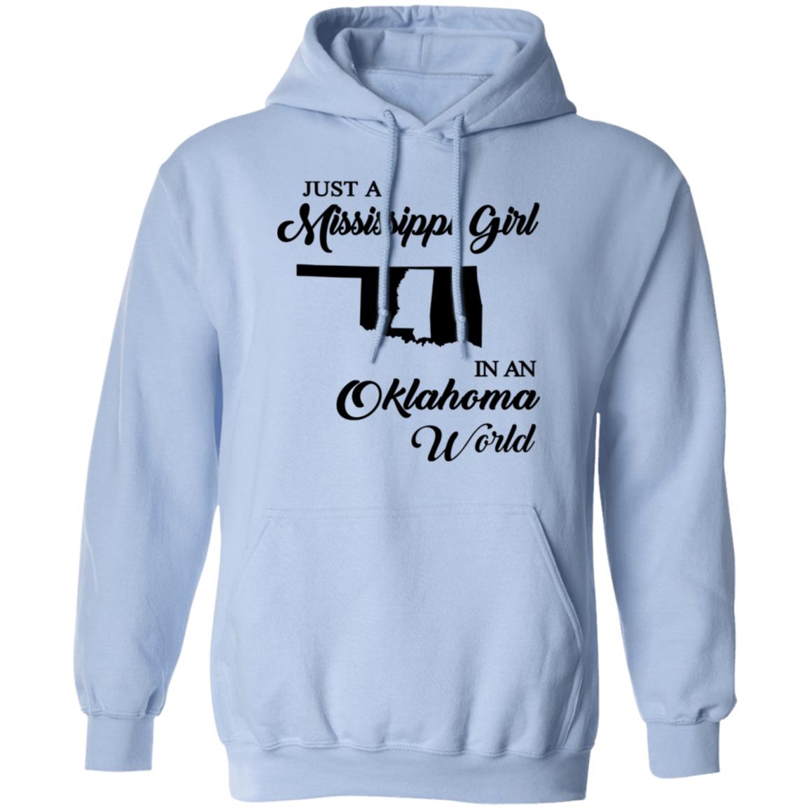 Just A Mississippi Girl In An Oklahoma World T-Shirt - T-shirt Teezalo