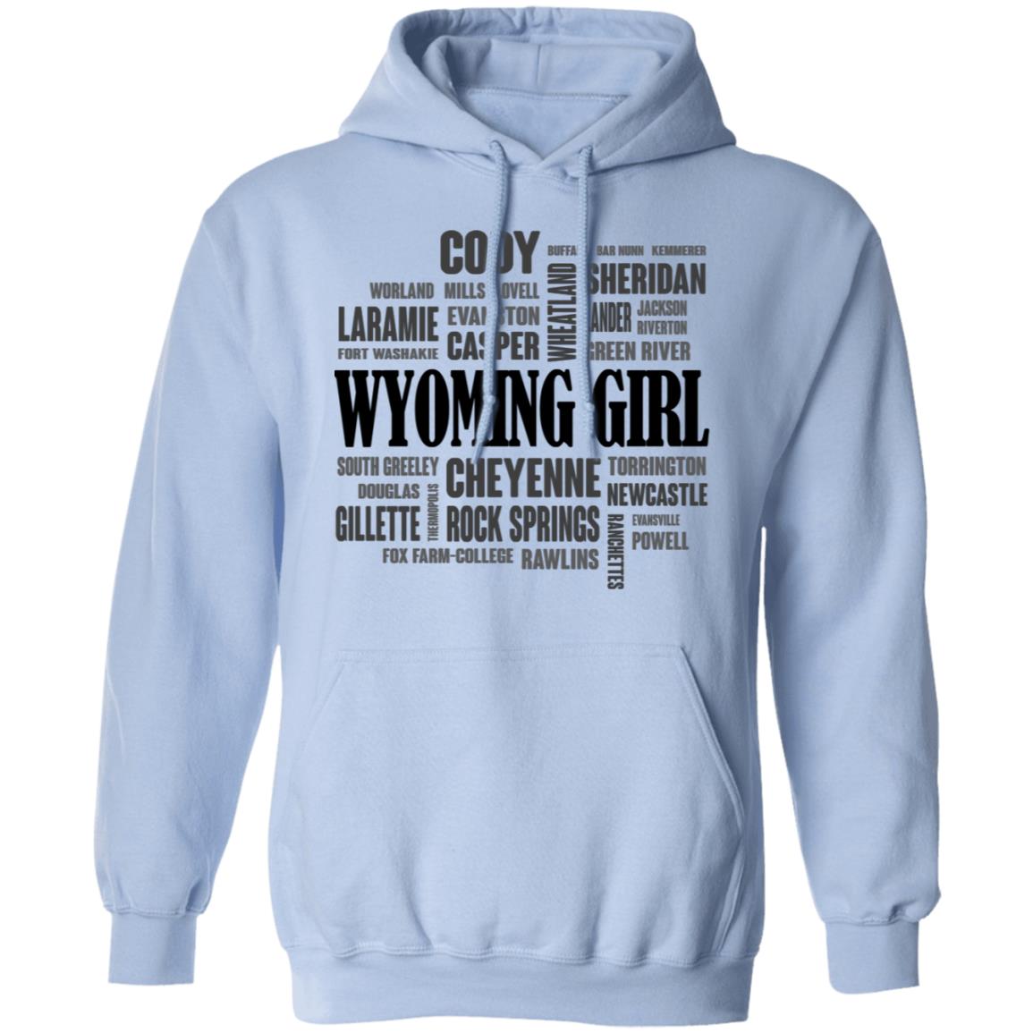 Wyoming Girl And City Pullover Hoodie - Hoodie Teezalo