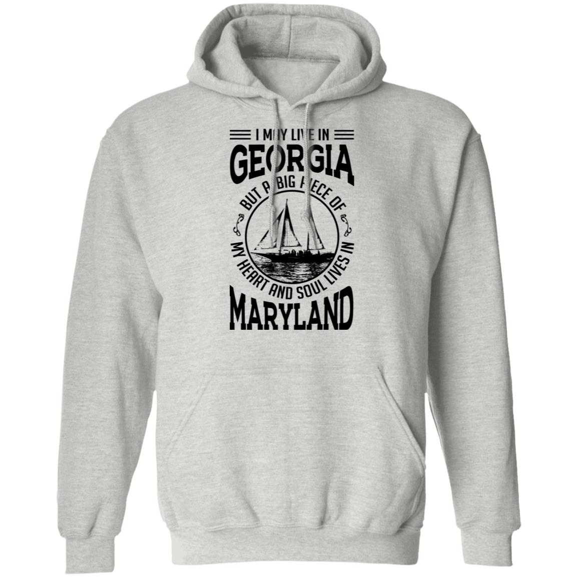 Live In Georgia My Soul Lives In Maryland T-Shirt - T-shirt Teezalo