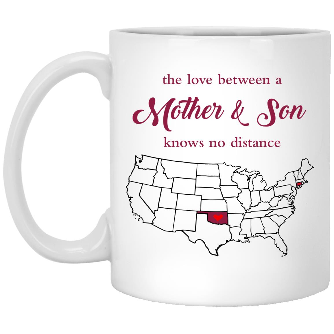 Connecticut Oklahoma The Love Between Mother And Son Mug - Mug Teezalo