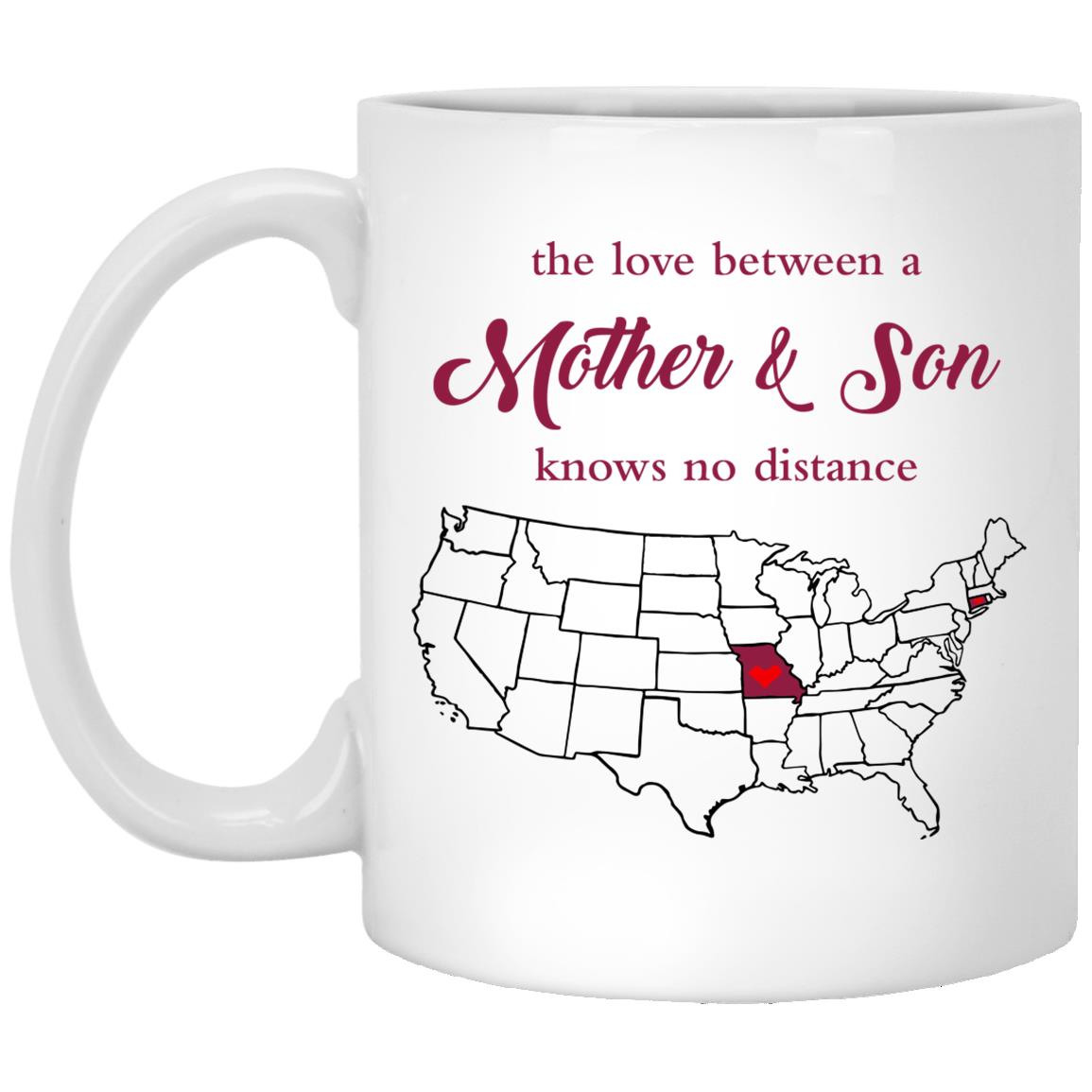 Connecticut Missouri The Love Between Mother And Son Mug - Mug Teezalo