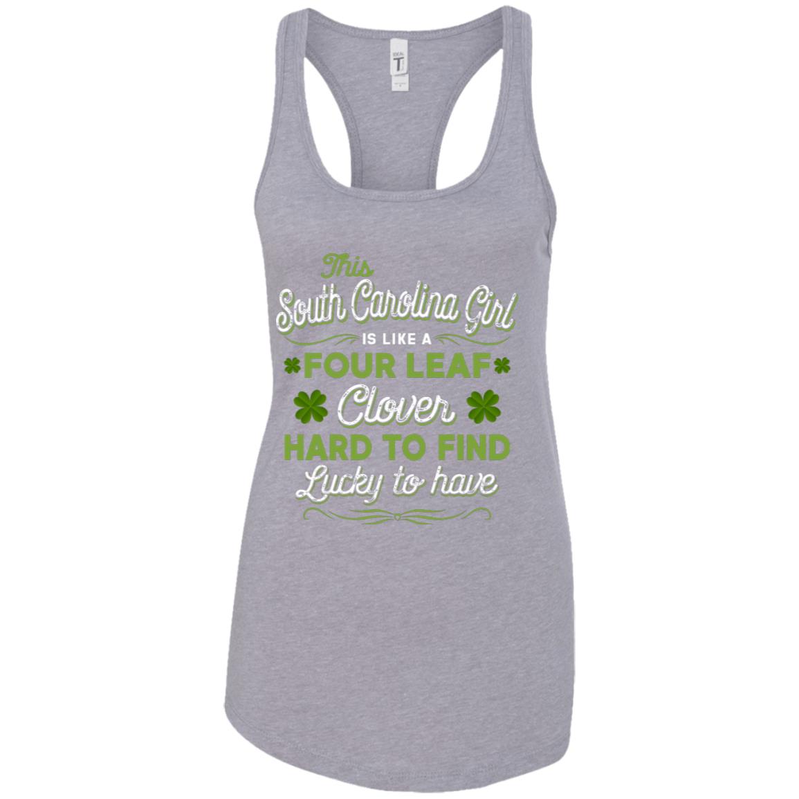 South Carolina Girl Is Like A Four Leaf Clover T Shirt - T-shirt Teezalo