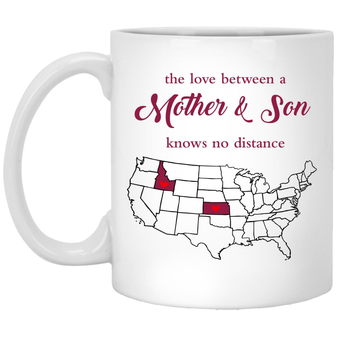 Kansas Idaho The Love Between Mother And Son Mug - Mug Teezalo