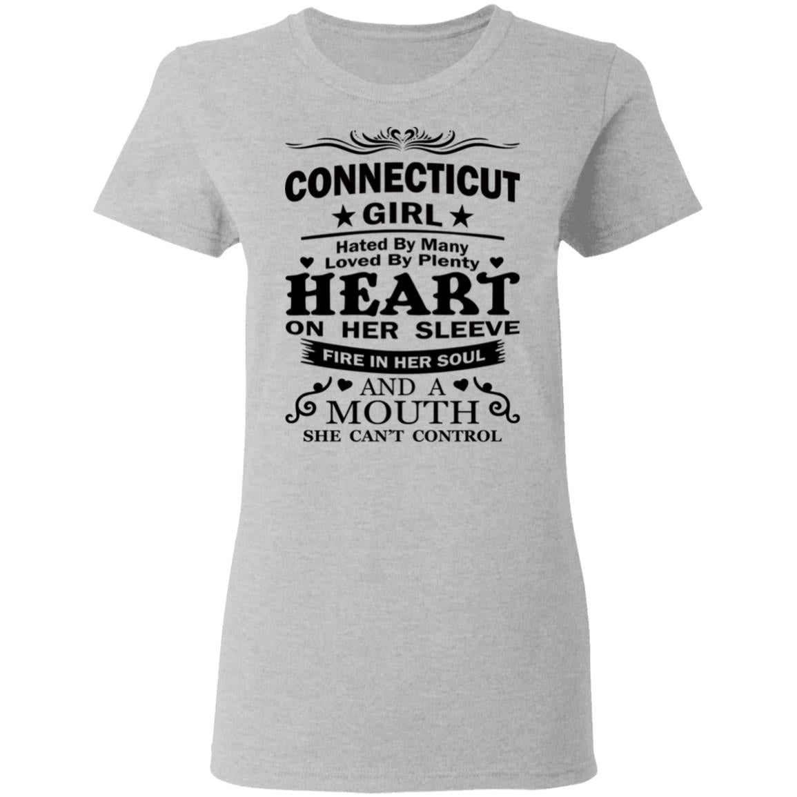 Connecticut Girl Hated By Many Loved By Plenty Hoodie - Hoodie Teezalo