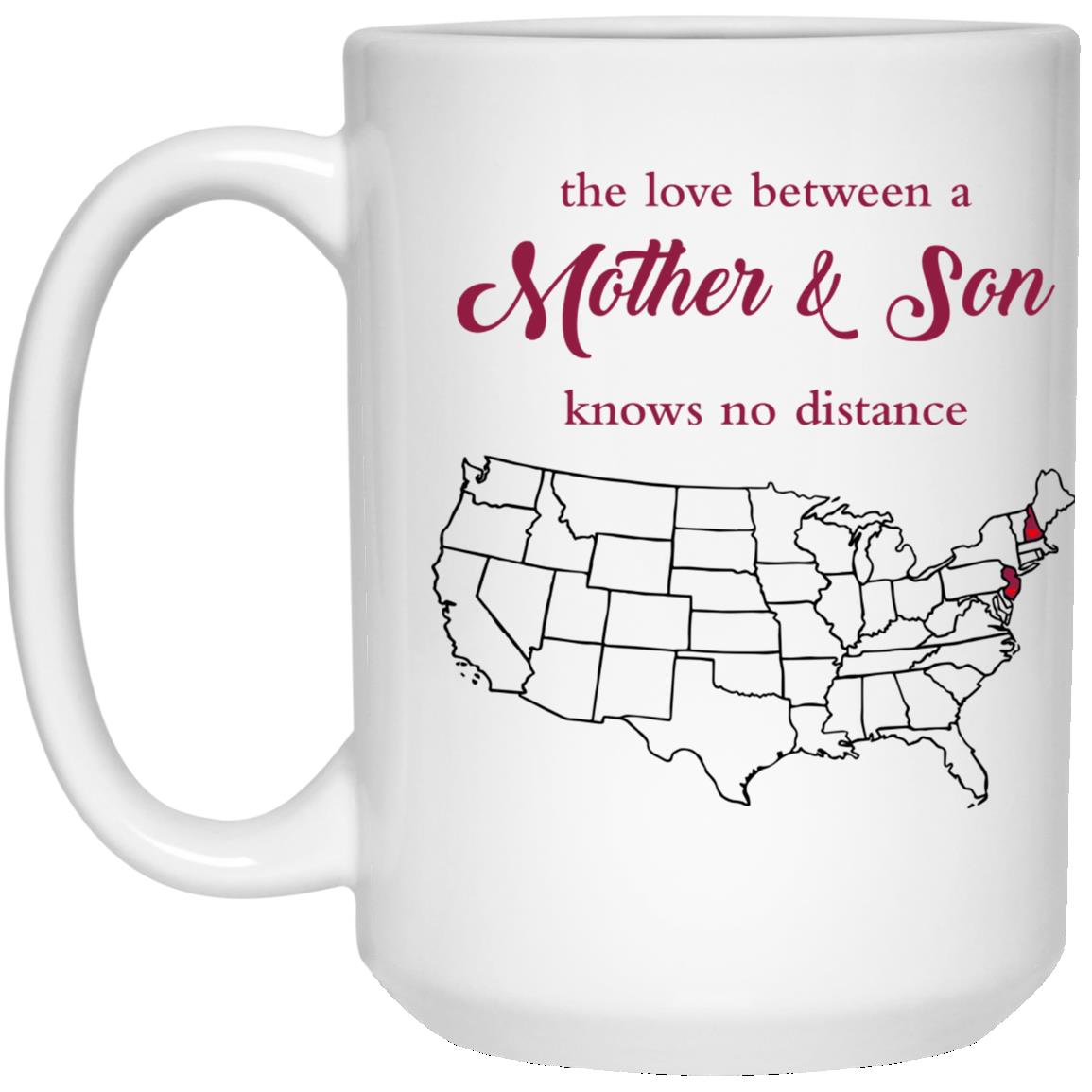 New Jersey New Hampshire The Love Between Mother And Son Mug - Mug Teezalo